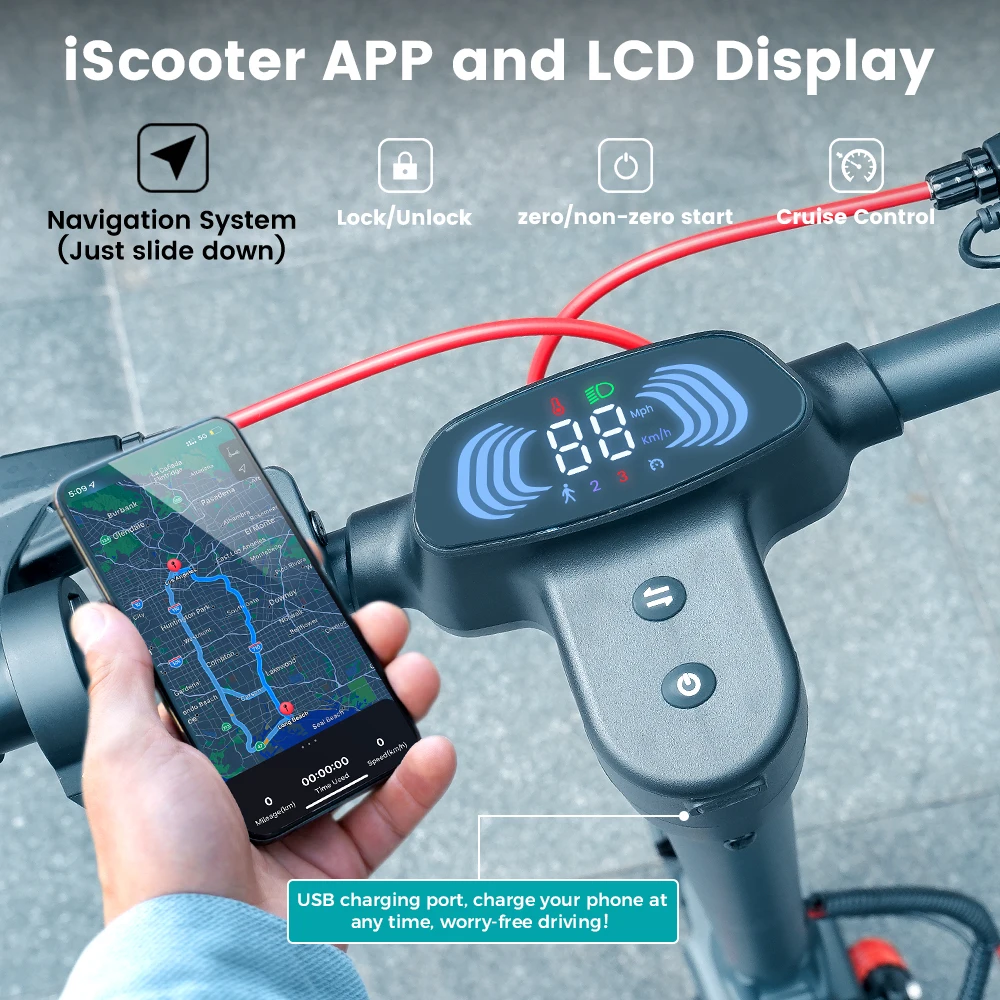 Patinete eléctrico iScooter i10Pro 10 15Ah 45 km/h y 60 km