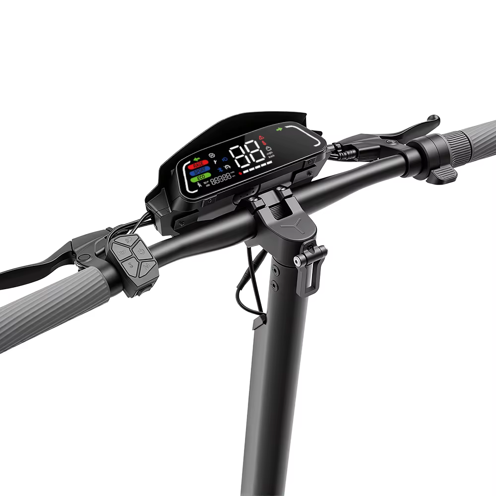 Patinete Eléctrico iScooter D1 con Neumático Todoterreno de 10 Pulgadas, Tracción Trasera, para Adultos, 48V 10Ah, 40 km de Autonomía, Control de Cuatro Velocidades, Plegable