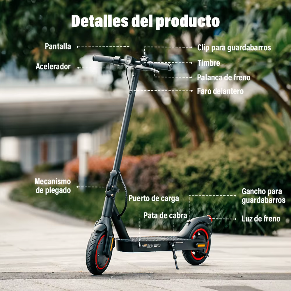 Patinete Eléctrico iScooter W3C, 8.5 Pulgadas, Batería 36V 7.8Ah, Autonomía 22-30 km, Tracción Delantera, Neumáticos de Aire, con App