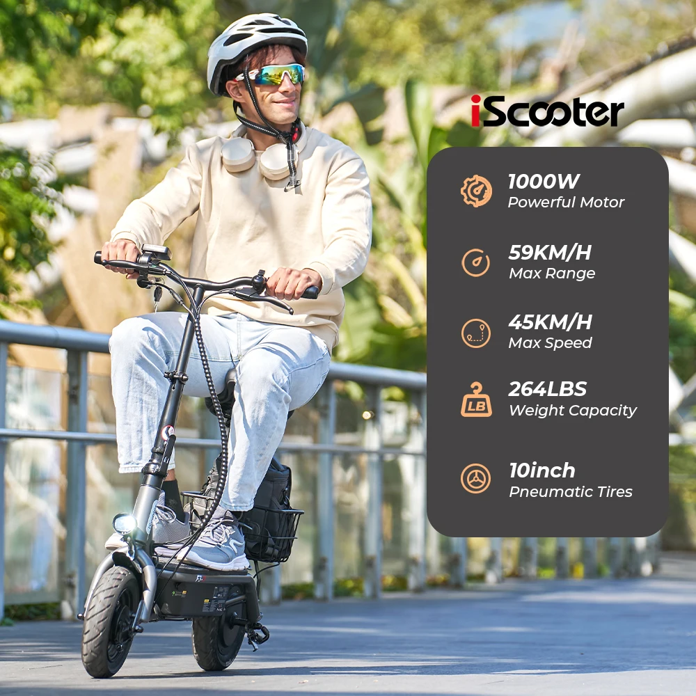 Patinete Eléctrico IScooter F3 1000W 48V 13AH 45km/h