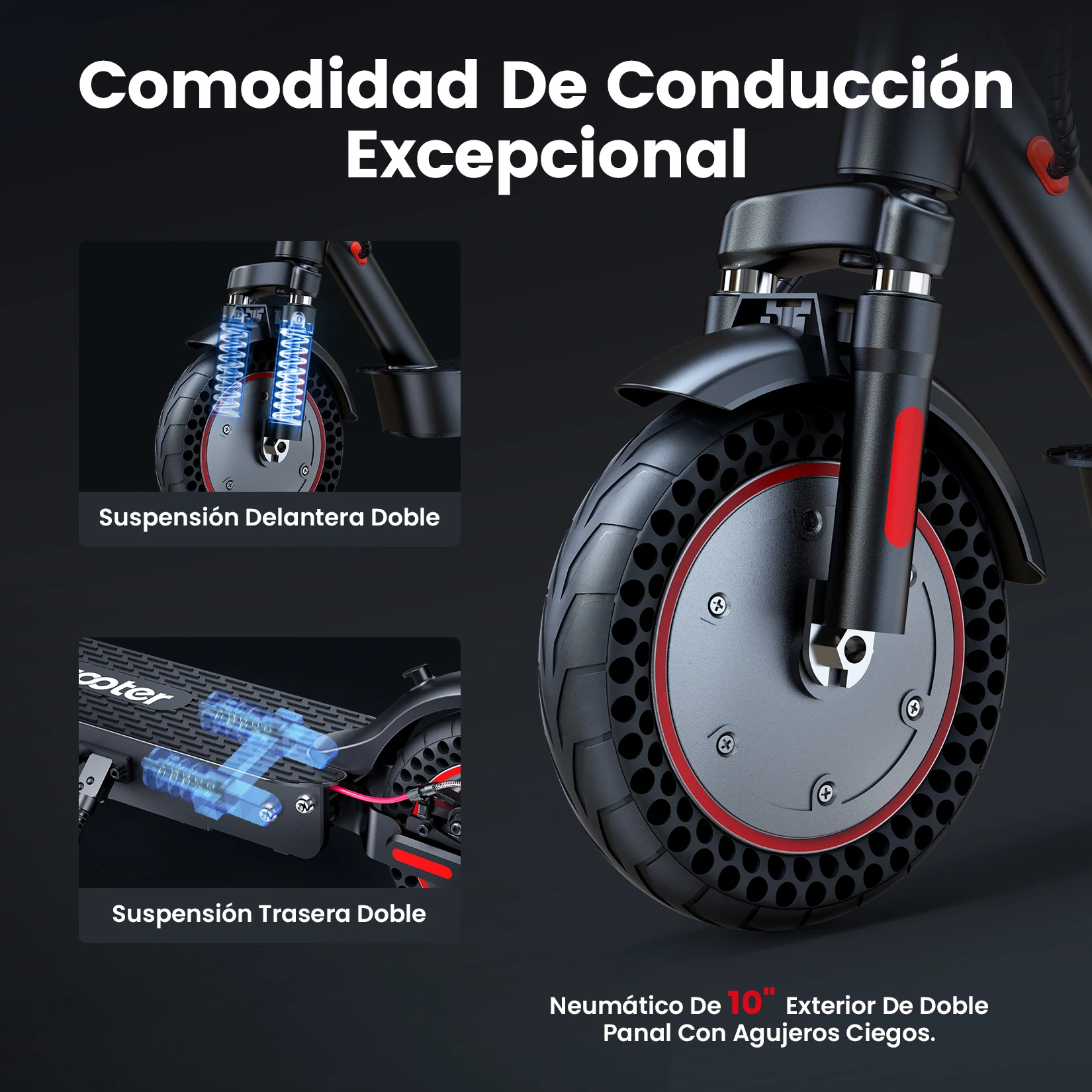 Patinete eléctrico IScooter I9MAX-1 10Ah, 40 km y app DGT