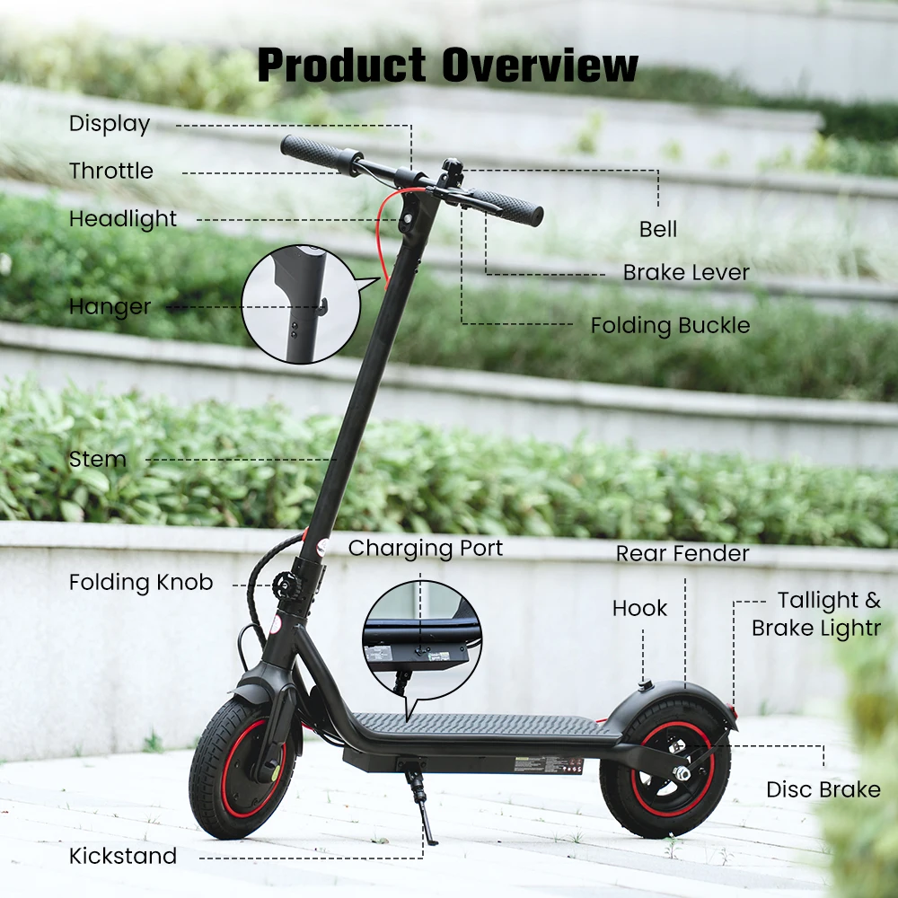 Patinete Eléctrico IScooter W6 10 36V 10.5Ah 30 km