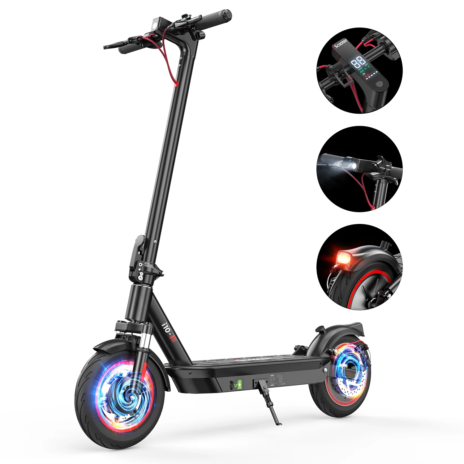 Patinete eléctrico iScooter i10: 650 W, 15 Ah y 40 km/h