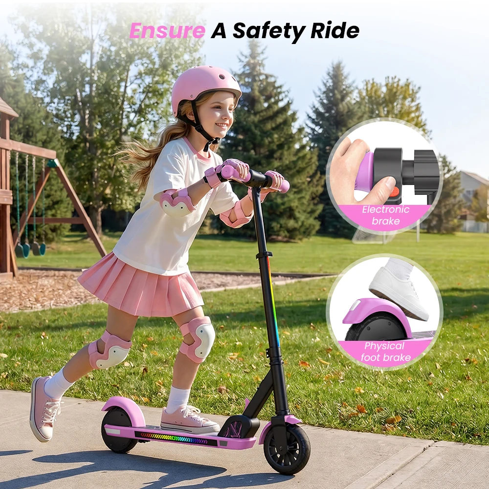 Patinete eléctrico IScooter K4 para niños: 150W, 16 km/h, plegable