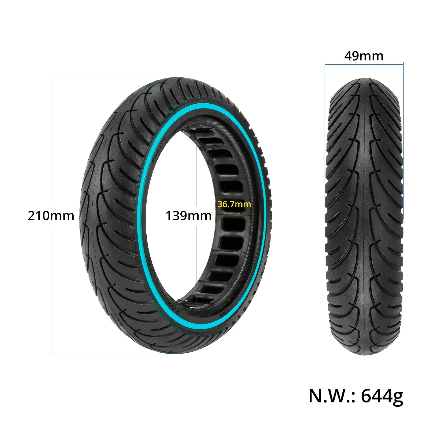 Neumático sólido 8,5 para Xiaomi M365 Pro Pro2 1S Mi3