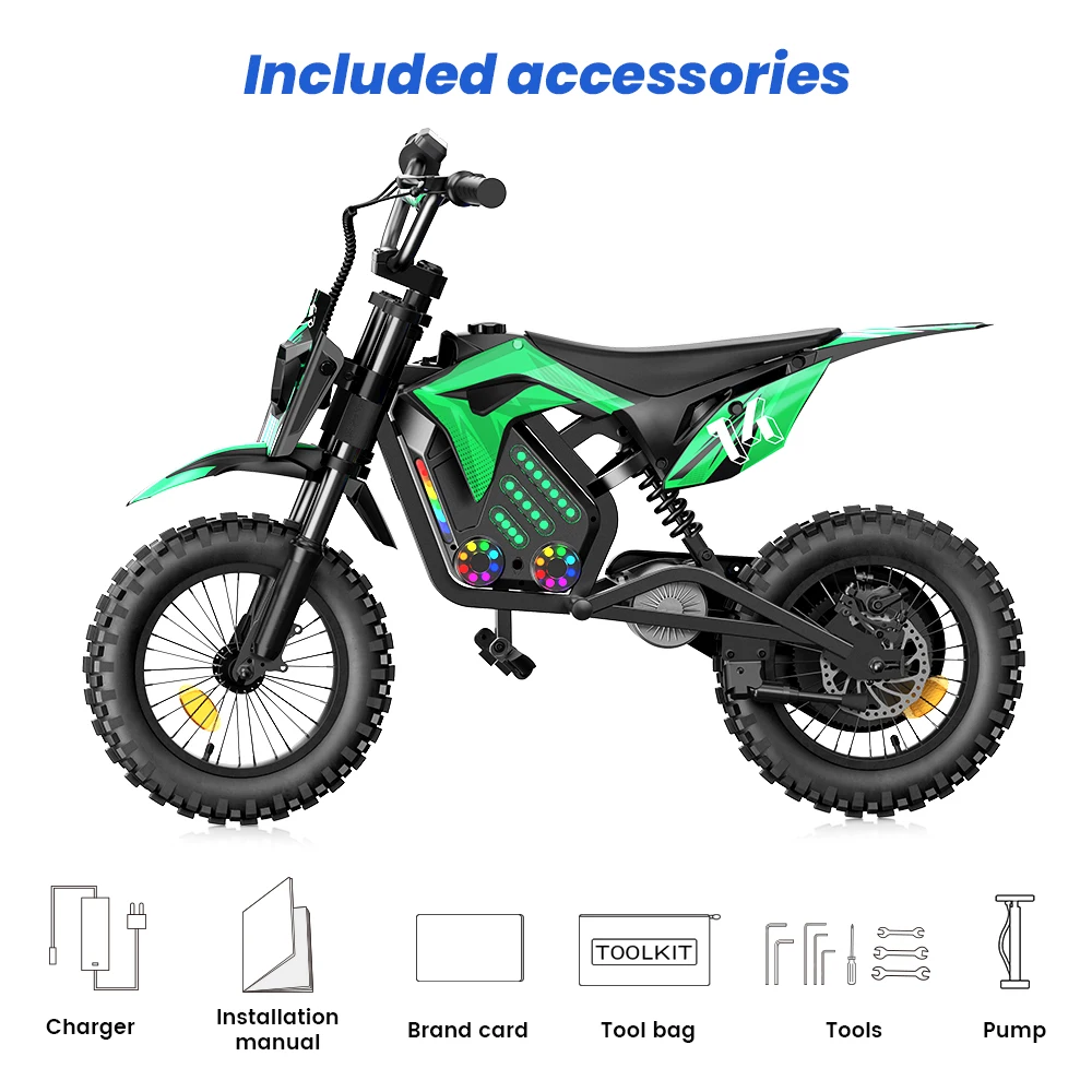 Moto eléctrica infantil iScooter A14 500W 27 km/h off-road
