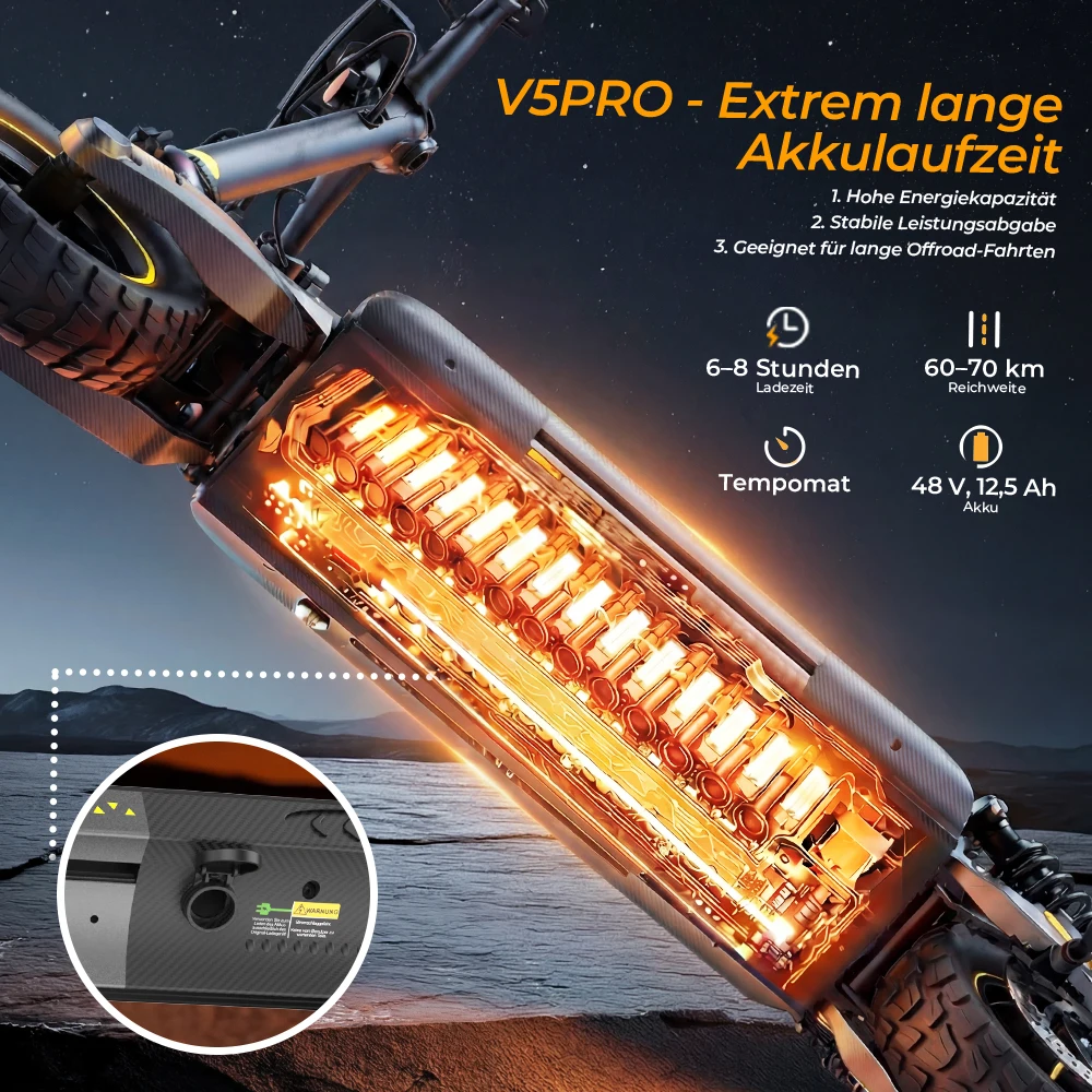 Patinete Eléctrico IScooter V5pro 500W 60 km Autonomía