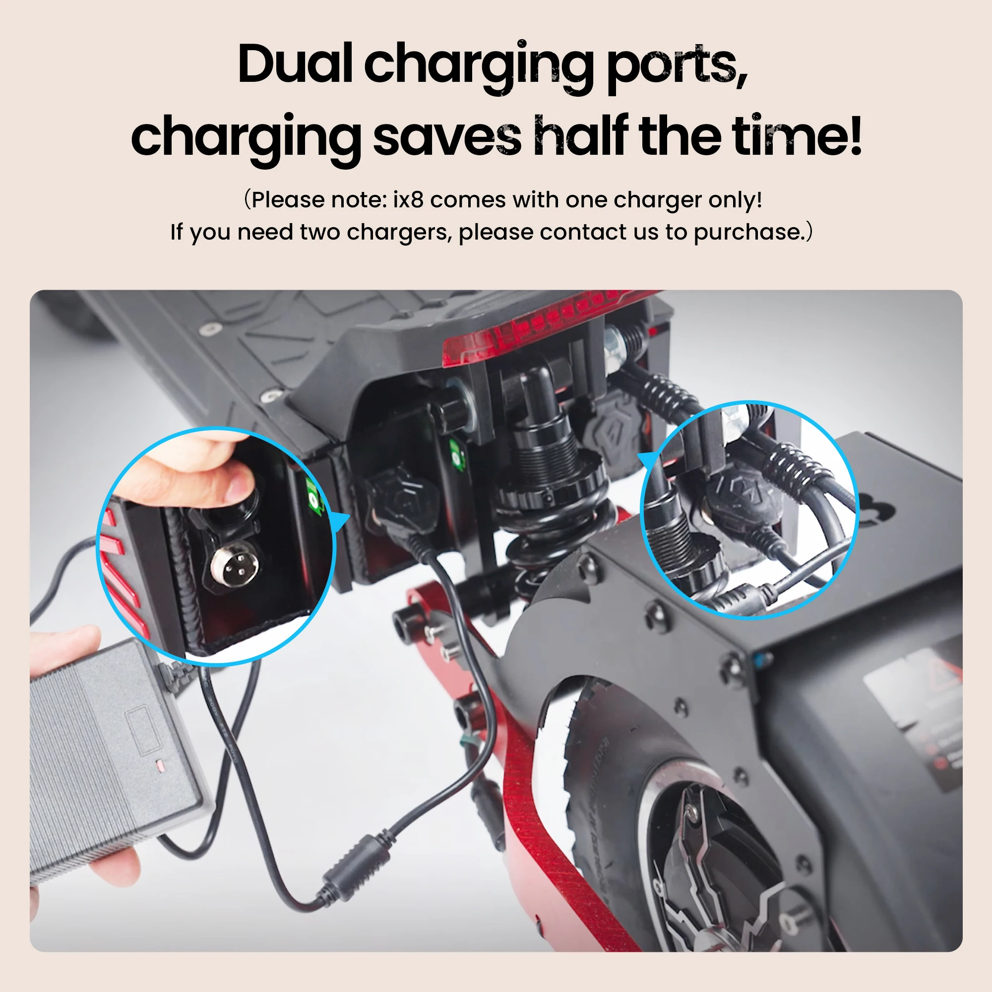 Patinete Eléctrico iScooter iX8 12 Doble Motor 48V 20Ah 70km