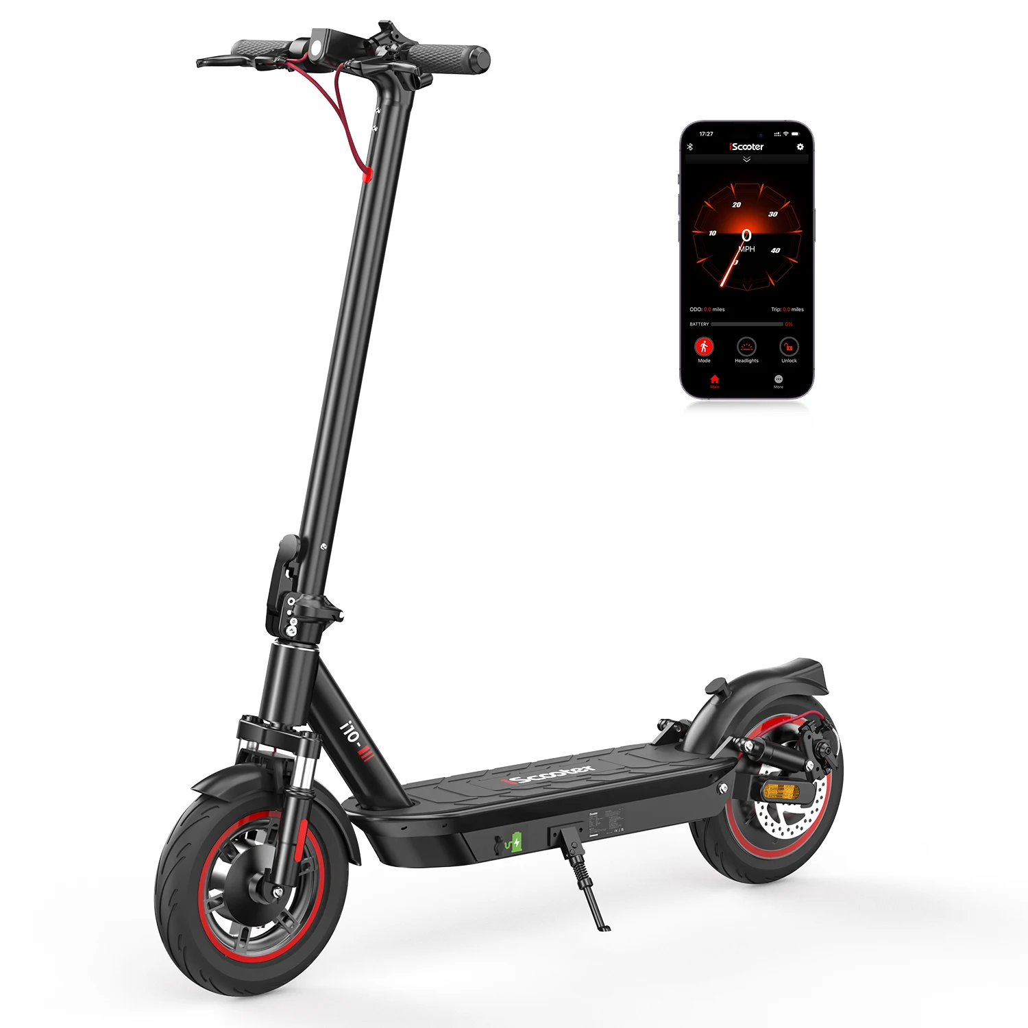 Patinete eléctrico iScooter i10: 650W, 40 km/h y 10