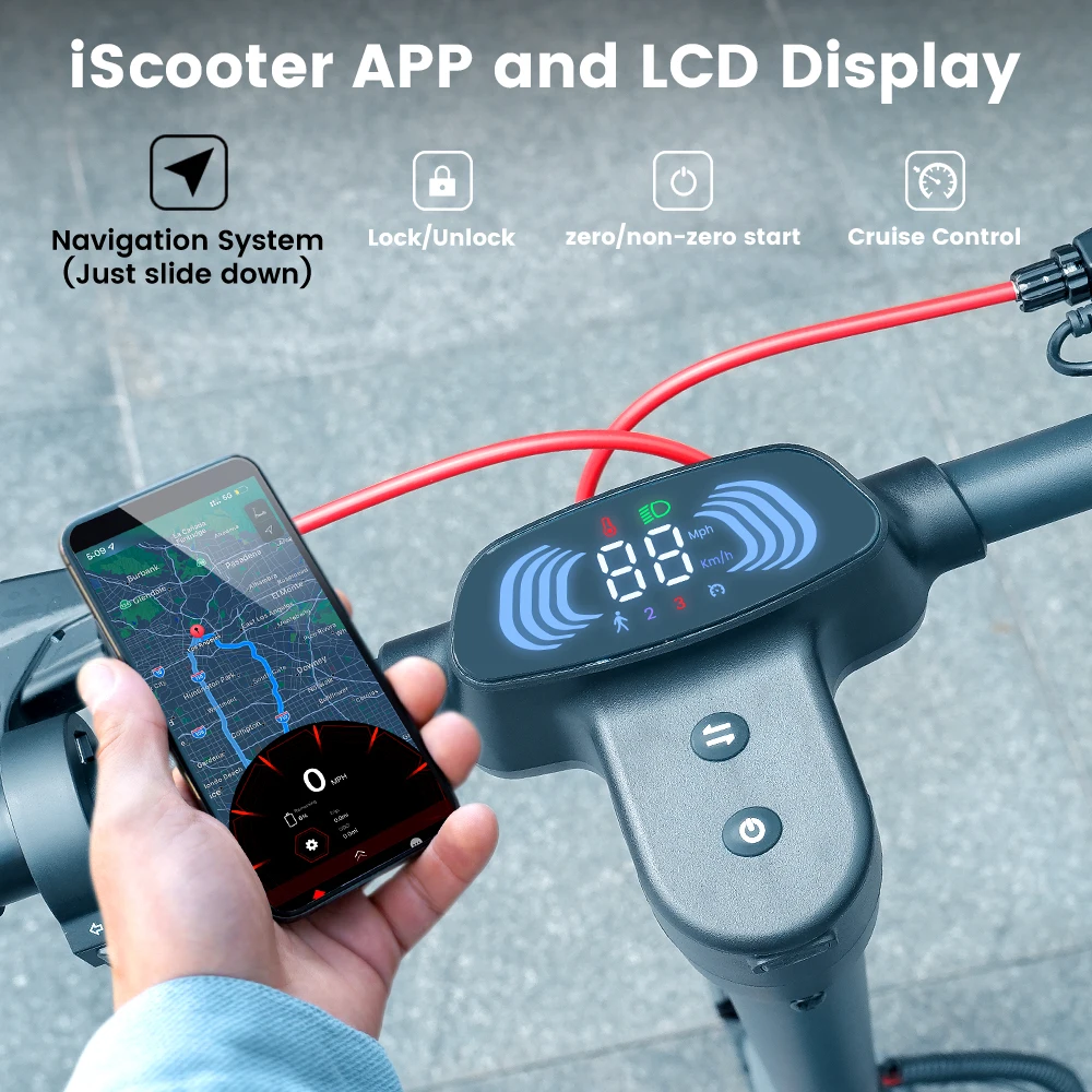 Patinete Eléctrico Iscooter I10-Pro 800W 48V 15Ah Plegable