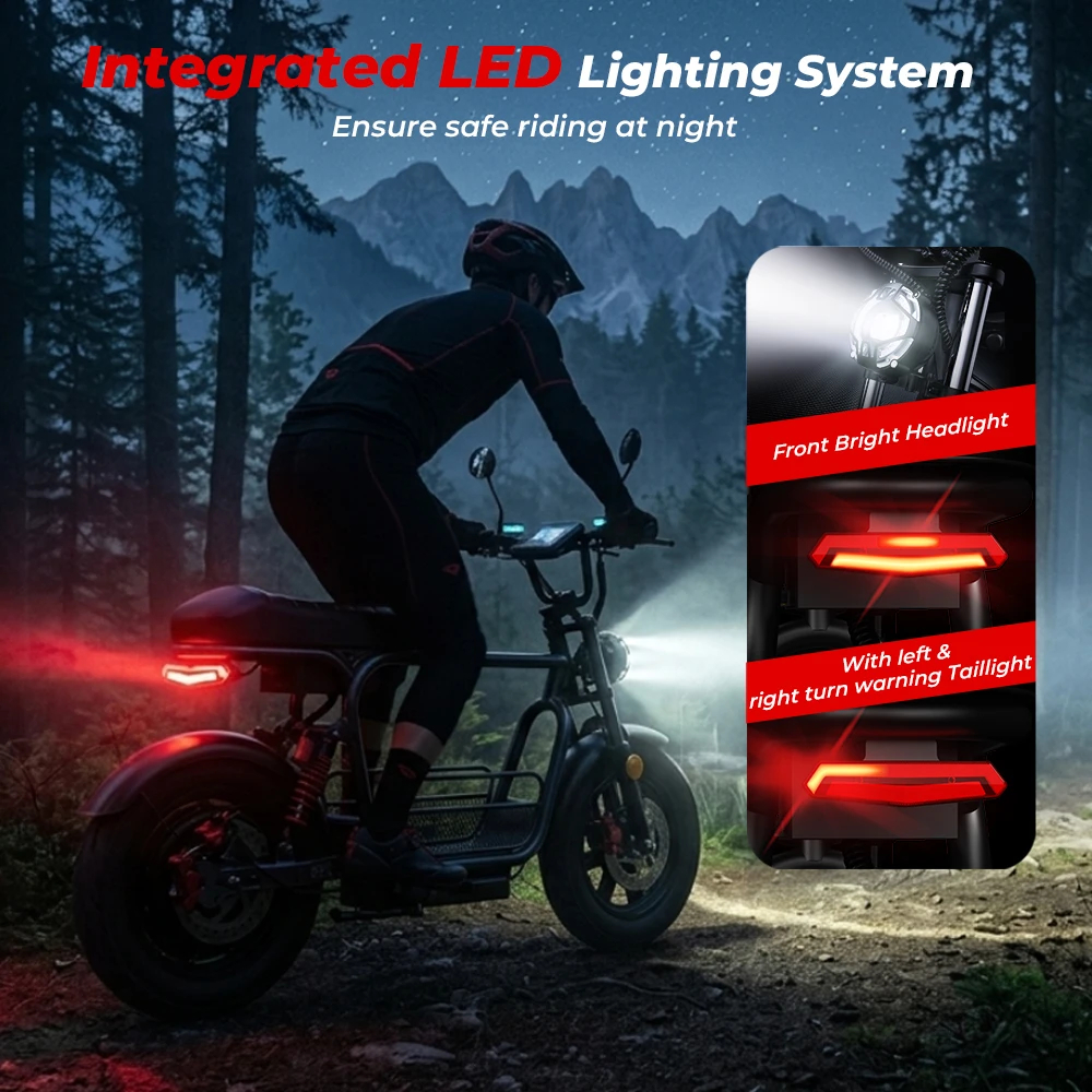 Patinete Eléctrico IScooter DX5 Off-Road para Adultos, Batería de 15.6Ah, Autonomía de Hasta 72KM, Neumático Todoterreno de 15 Pulgadas, Desbloqueo Inteligente NFC, Velocidad 25KM/h, Commuting Urbano 