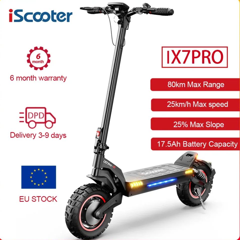 Patinete eléctrico IScooter IX7Pro plegable 48V 17.5Ah