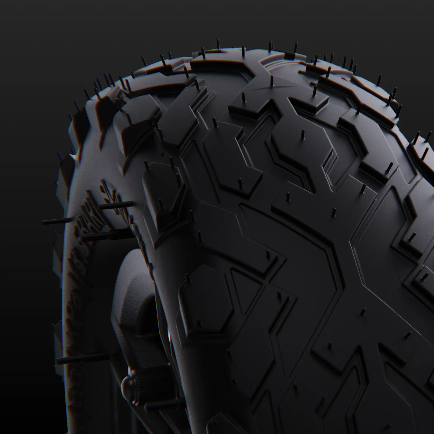 Reinforced all-terrain tire tread teeth