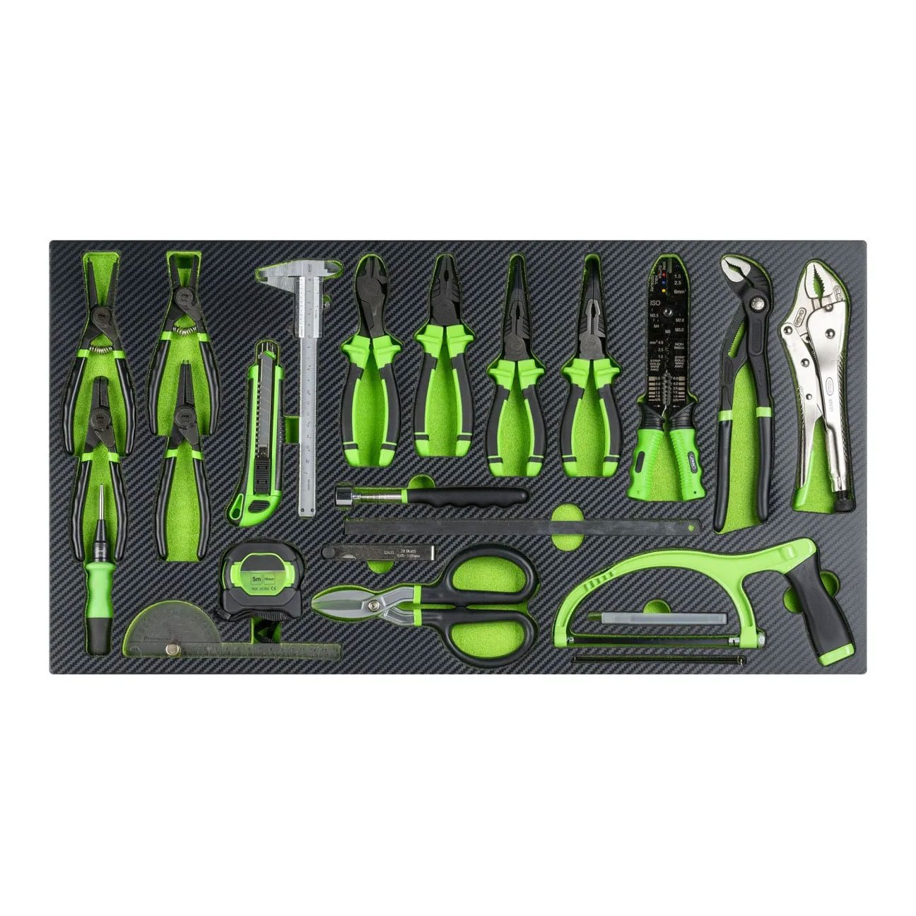 Tool trolley with tools, 8 drawers, 482 pcs, Carbon EVA