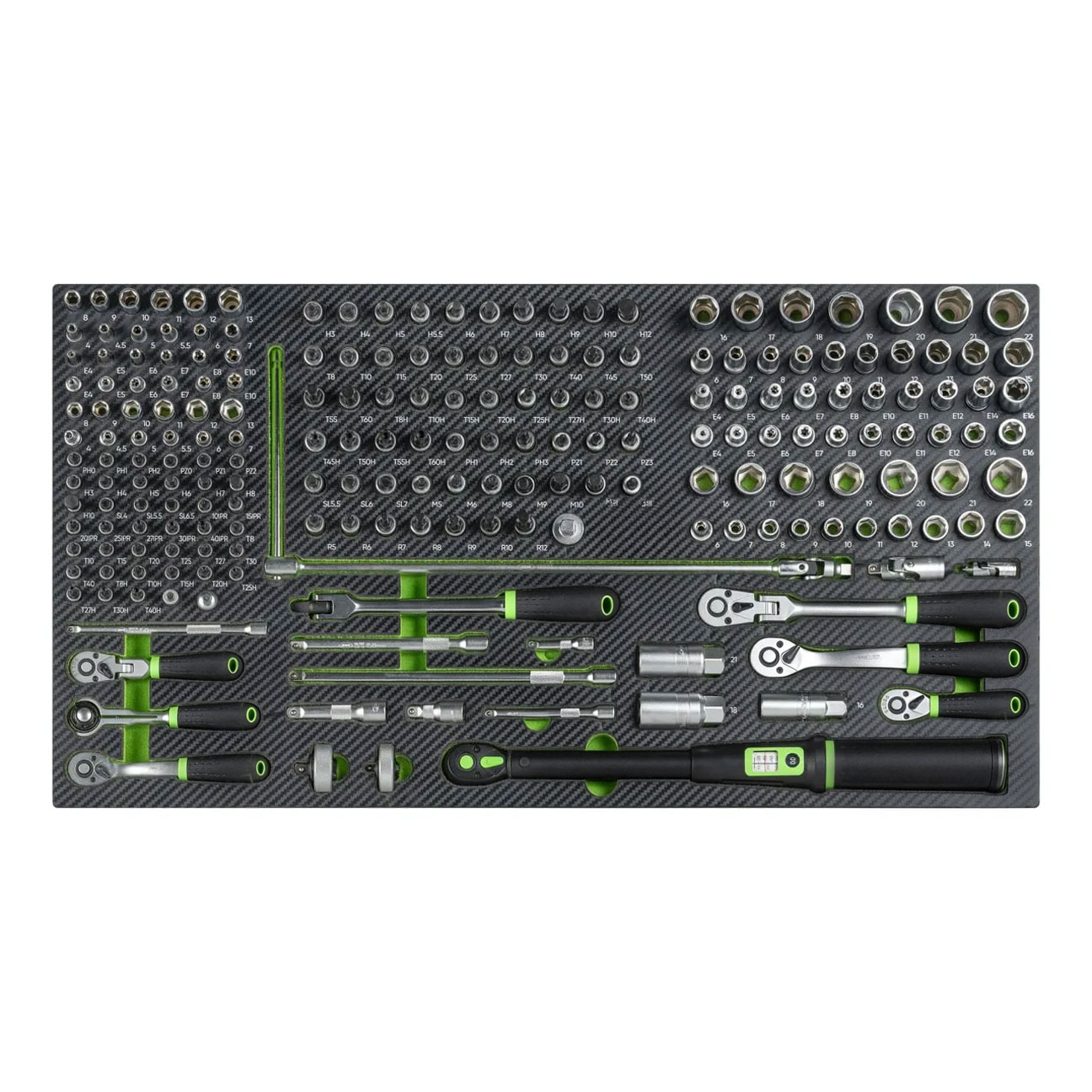 Tool trolley with tools, 8 drawers, 482 pcs, Carbon EVA