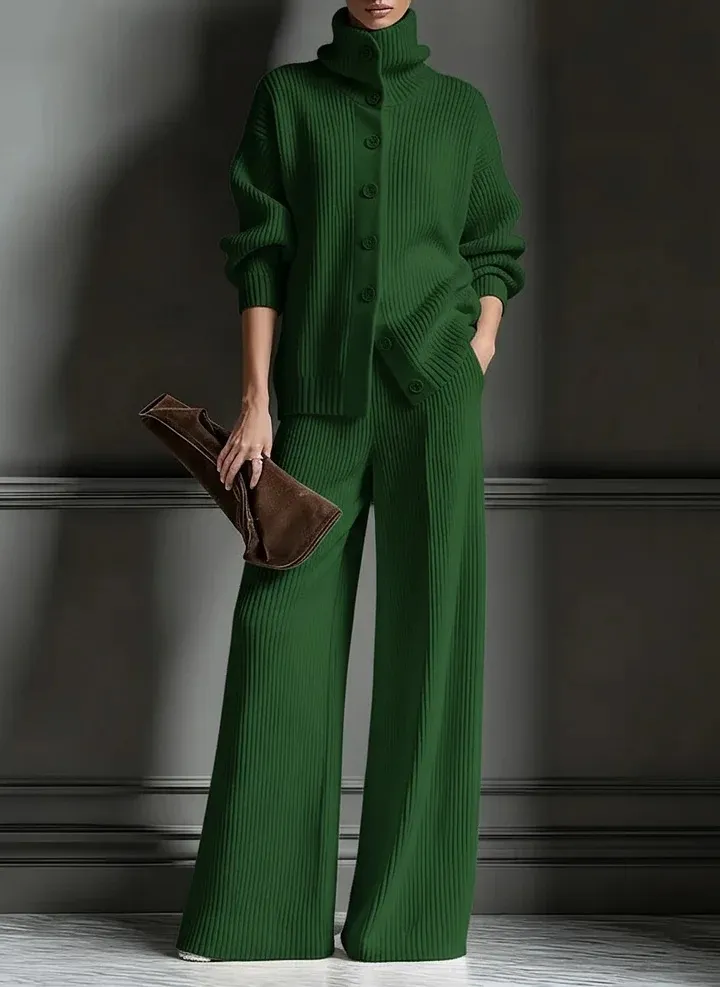 Women's Cozy Cardigan Sweater and Pants Two-Piece Set (buy 2 free shipping)