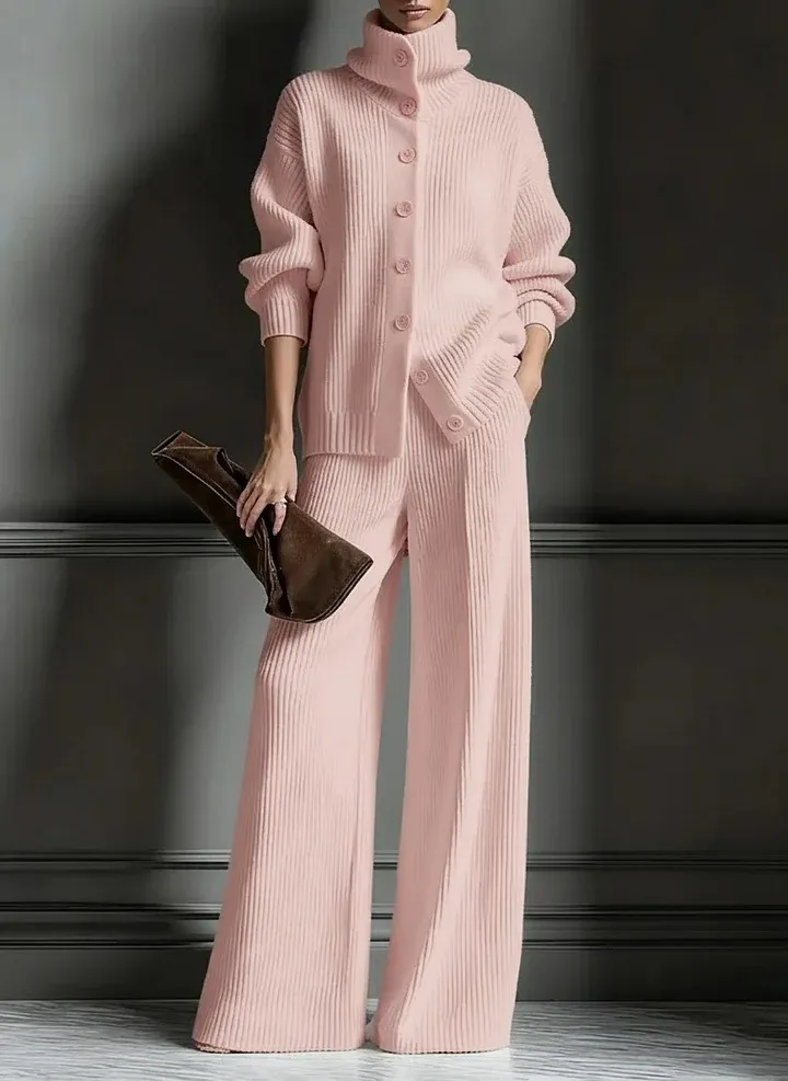Women's Cozy Cardigan Sweater and Pants Two-Piece Set (buy 2 free shipping)