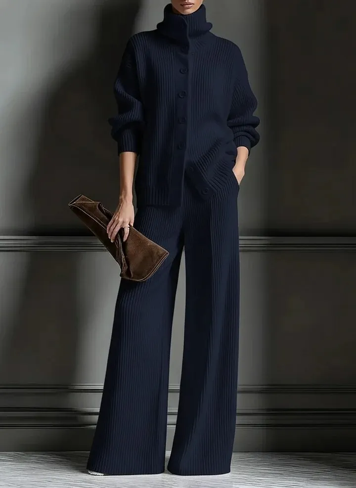 Women's Cozy Cardigan Sweater and Pants Two-Piece Set (buy 2 free shipping)