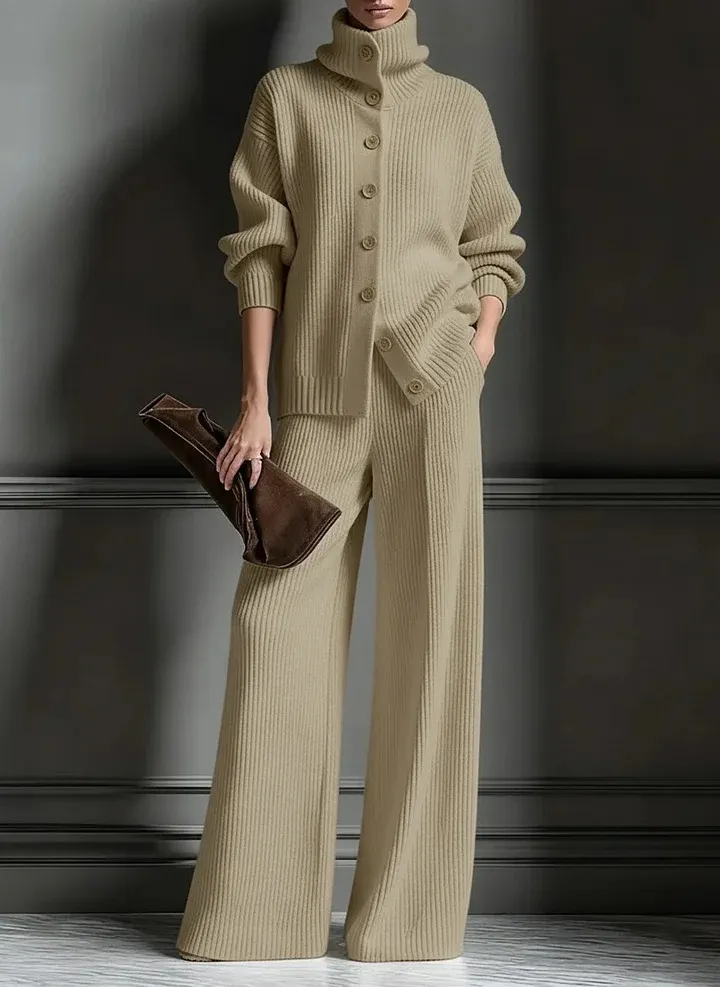 Women's Cozy Cardigan Sweater and Pants Two-Piece Set (buy 2 free shipping)