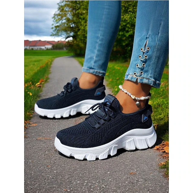 Women's Khaki Breathable Walking Shoes - Lightweight Lace-Up Comfort Sneakers For Travel and Daily Wear