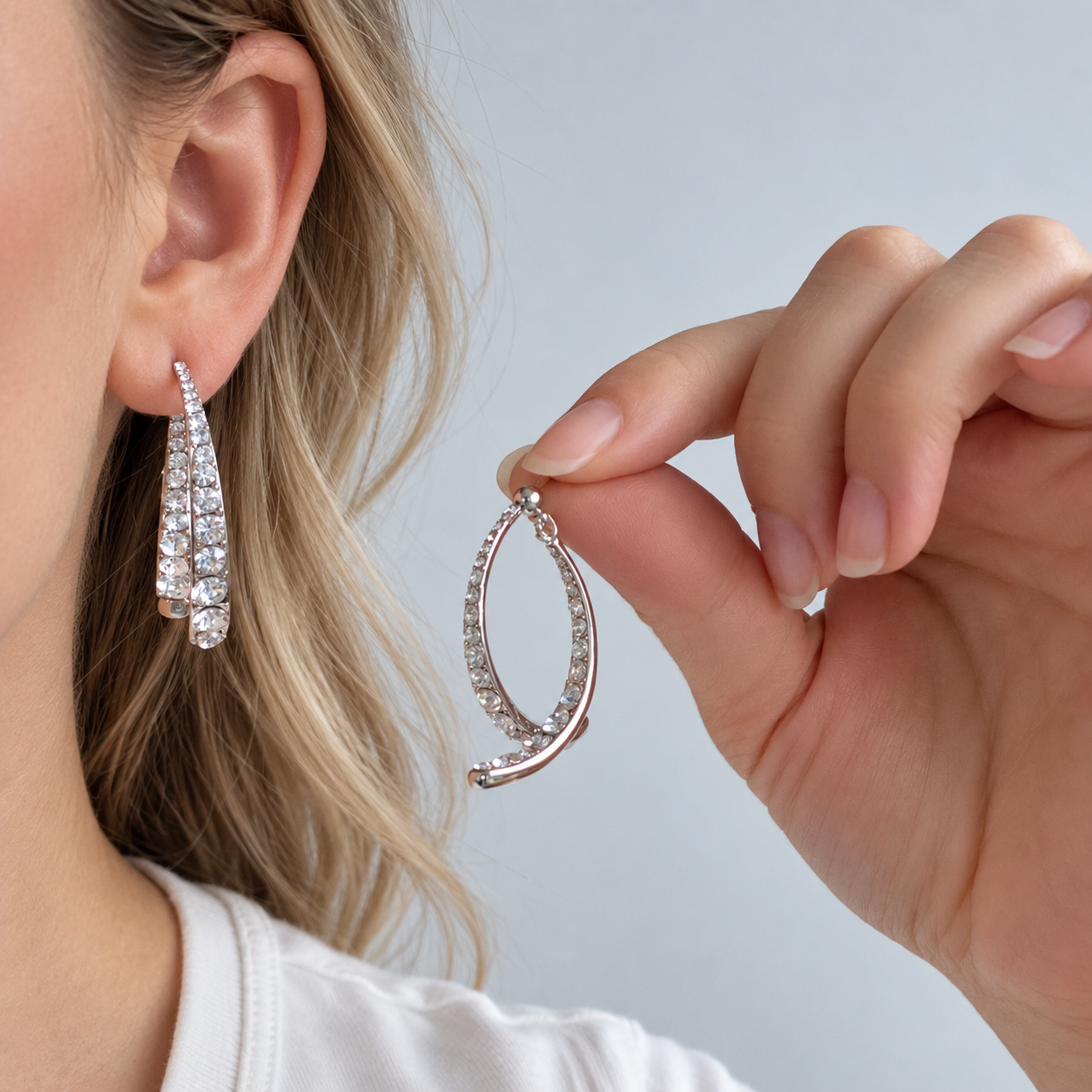 Glint Double Claw Hoops