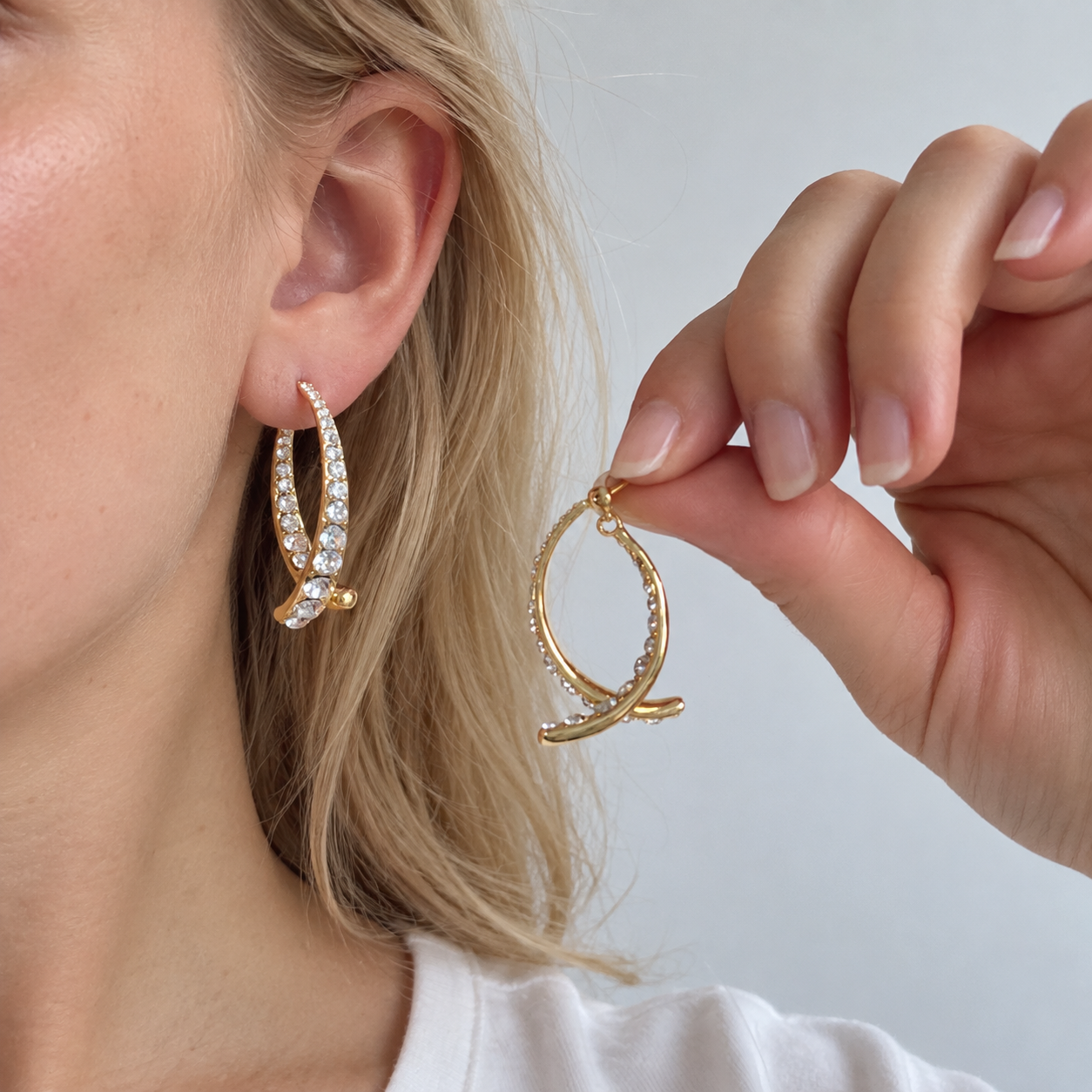 Glint Double Claw Hoops