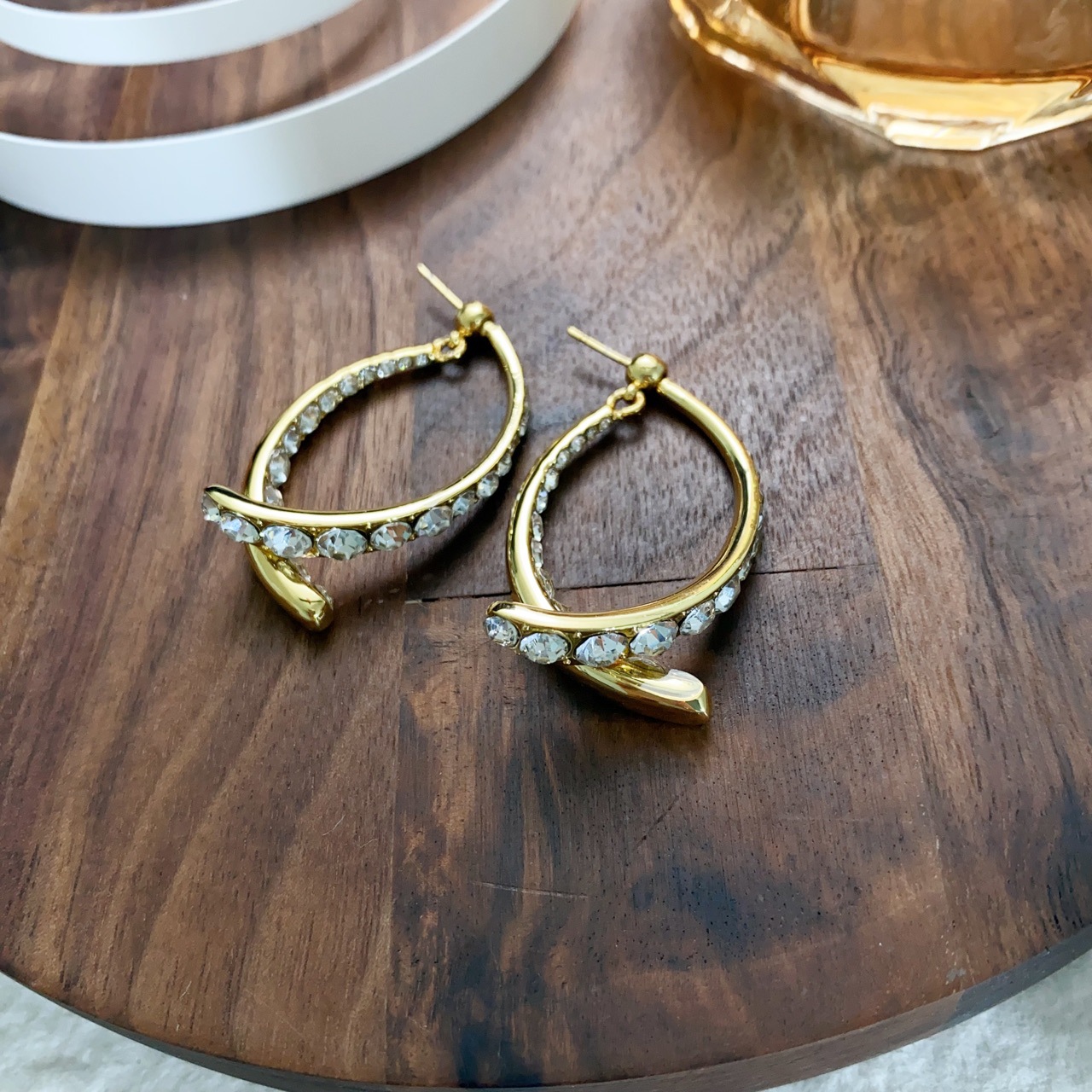 Glint Double Claw Hoops