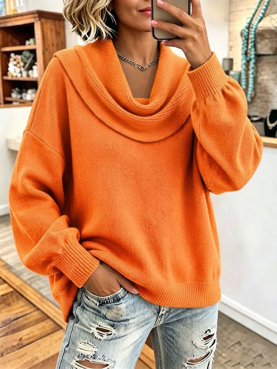 Last day 50% OFF🔥Cozy Stylish Cowl-neck Knitted Sweater