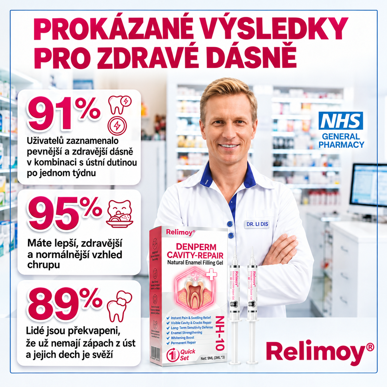 HEATWOLF® DenPerm Gel na opravu dutin, přírodní výplň skloviny🎈