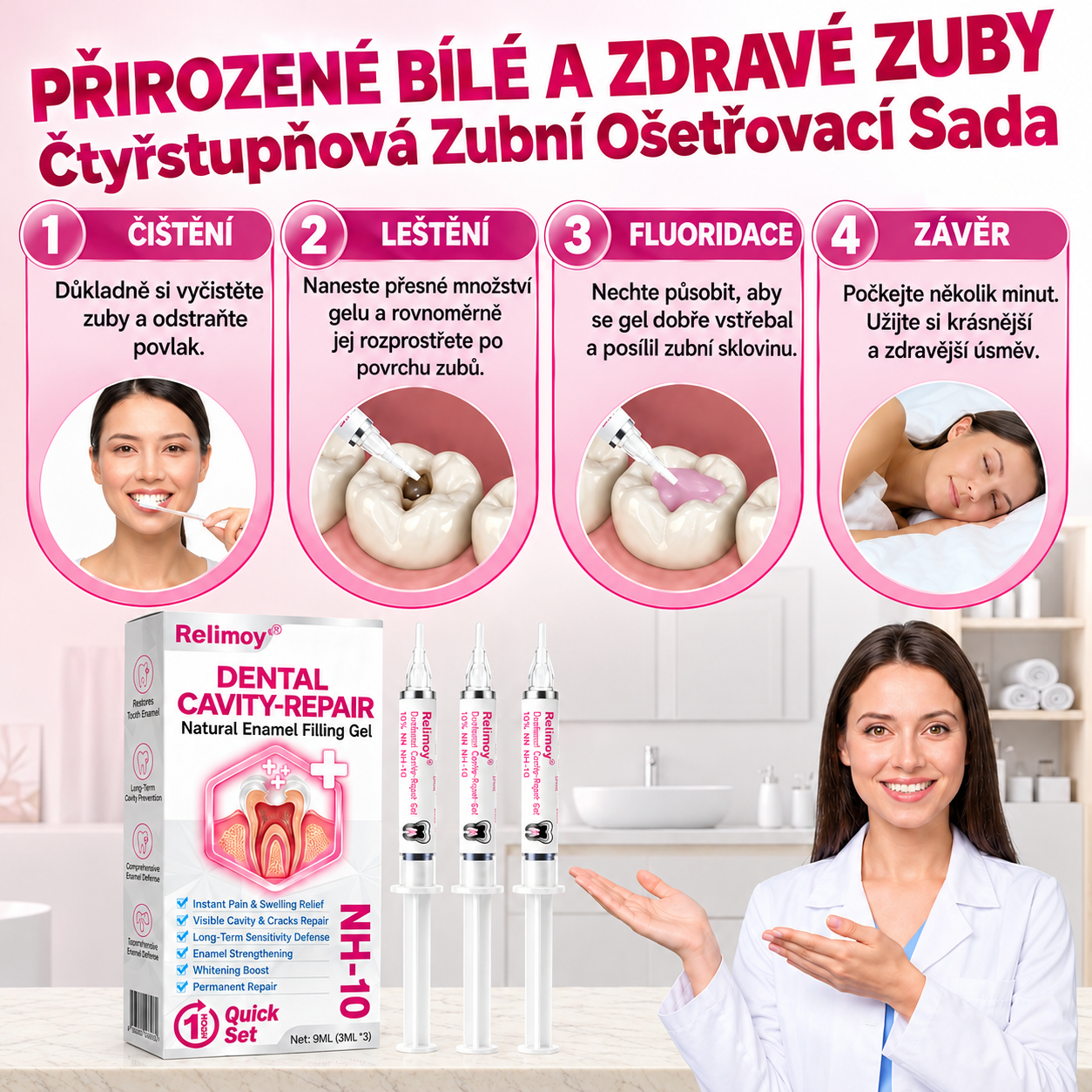 HEATWOLF® DenPerm Gel na opravu dutin, přírodní výplň skloviny🎈