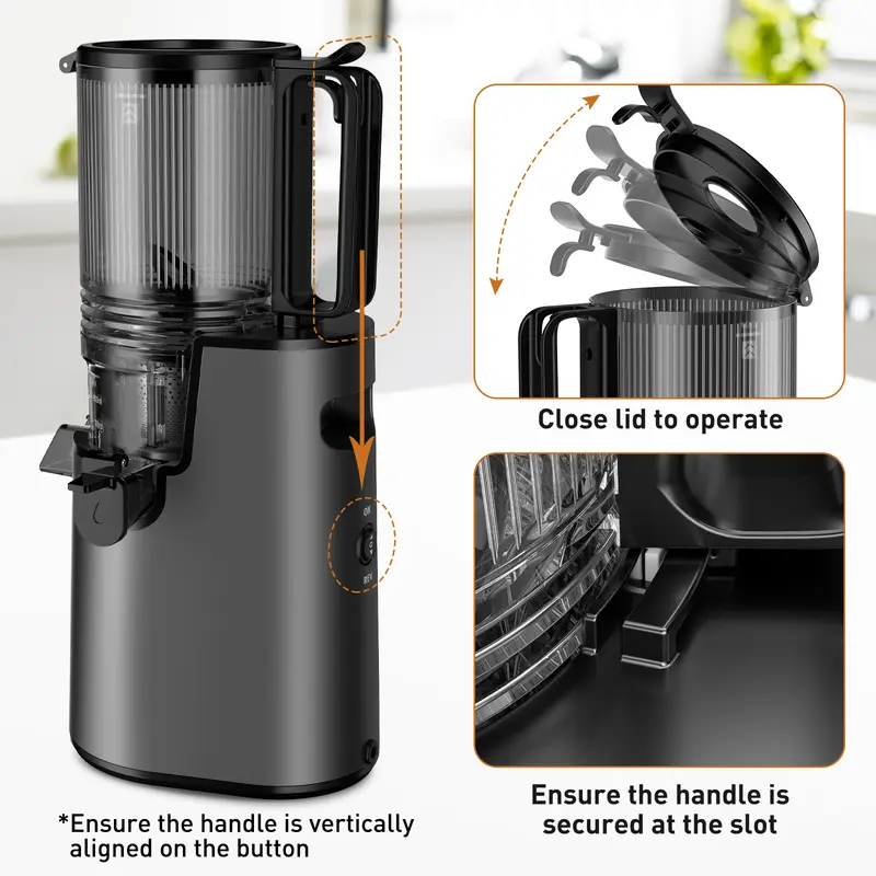 350W Cold Press Juicer with 5.4-Inch Wide Feed Chute