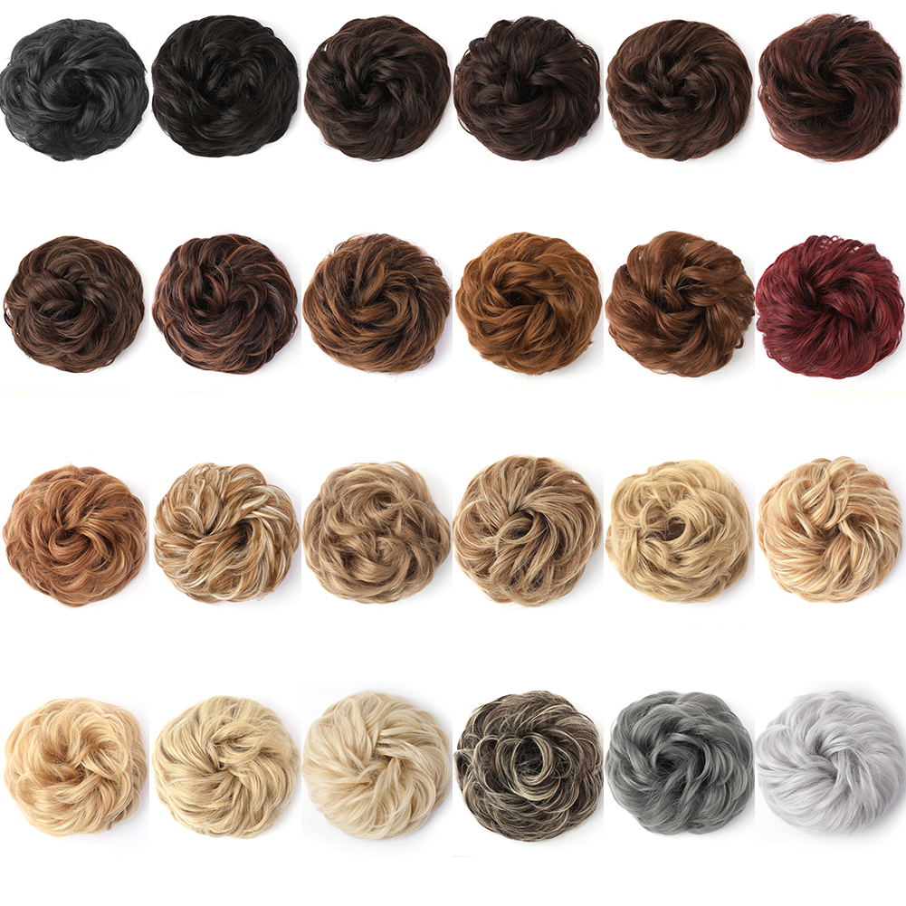 Wholesale & Custom Messy Hair Bun, Synthetic Fiber Wavy Scrunchie Bun Hair Piece