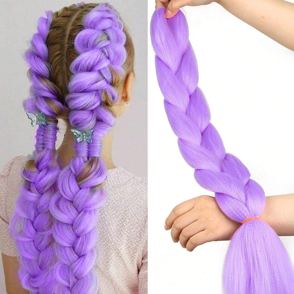 Wholesale & Custom Ombre Jumbo Braiding Hair, 24 Inch Yaki Texture Heat Resistant Synthetic Braiding Hair Extensions