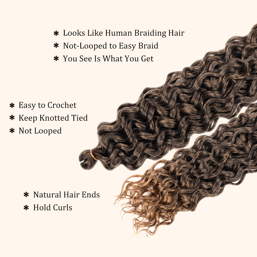 Wholesale & Custom Curly Crochet Hair, 18 Inch Matte Synthetic Crochet Braiding Hair Extensions