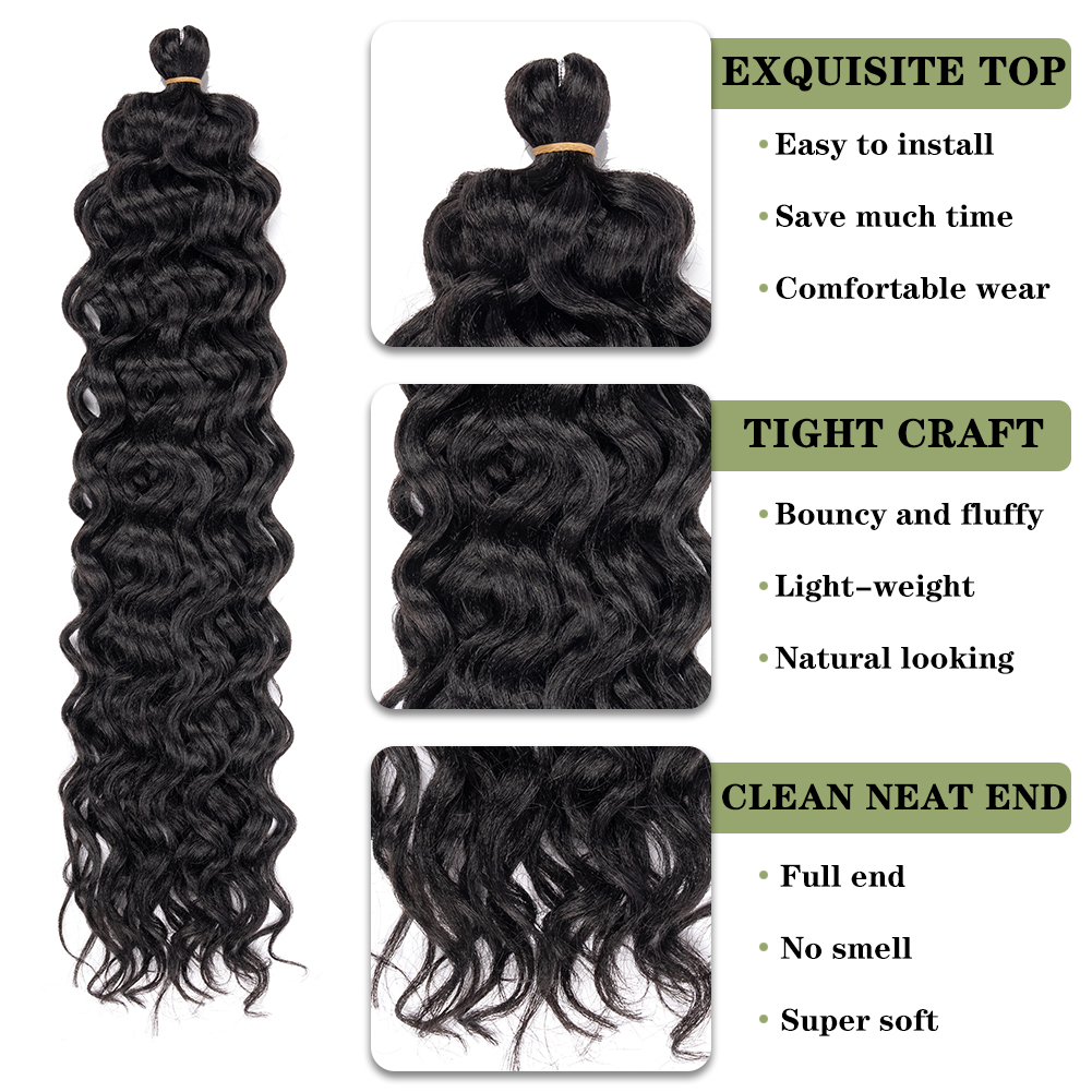 Wholesale & Custom Curly Crochet Hair, 18 Inch Matte Synthetic Crochet Braiding Hair Extensions
