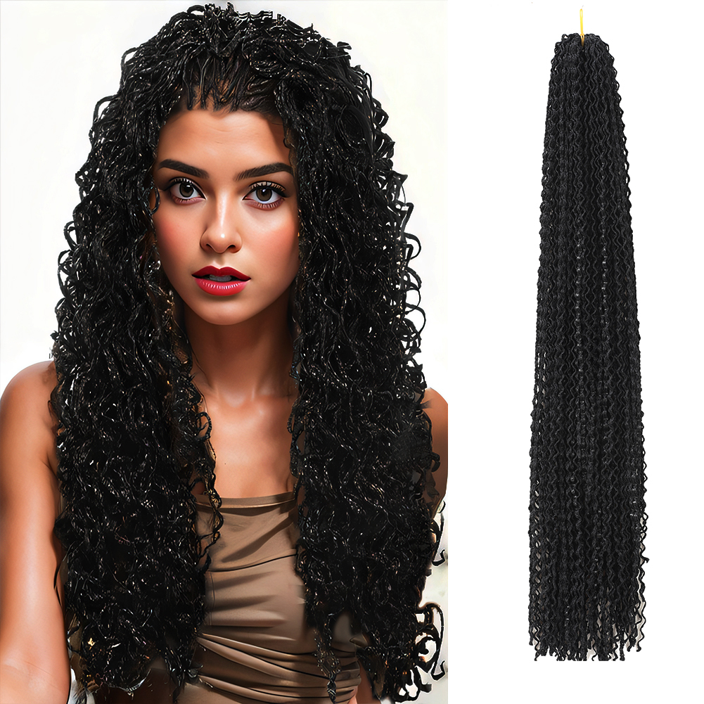 Wholesale & Custom 24 Inch Zizi Braids Crochet Hair, Pre-Looped Synthetic Micro Braiding Hair Extensions