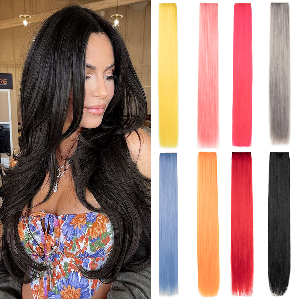 [Copy]Wholesale & Custom 24 Inch Straight Drawstring Ponytail, Silky Synthetic Long Ponytail Hair Extension