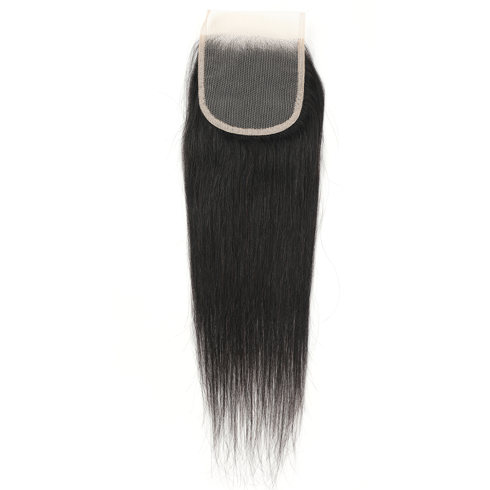 Wholesale 100% Human Hair 4x4 Lace Closure - Straight, Natural Color