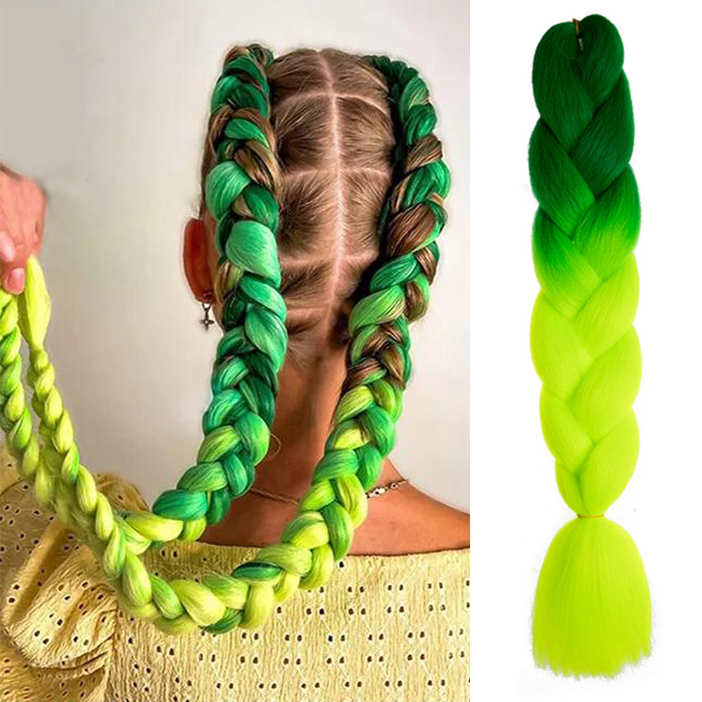 Wholesale & Custom Ombre Jumbo Braiding Hair, 24 Inch Yaki Texture Heat Resistant Synthetic Braiding Hair Extensions