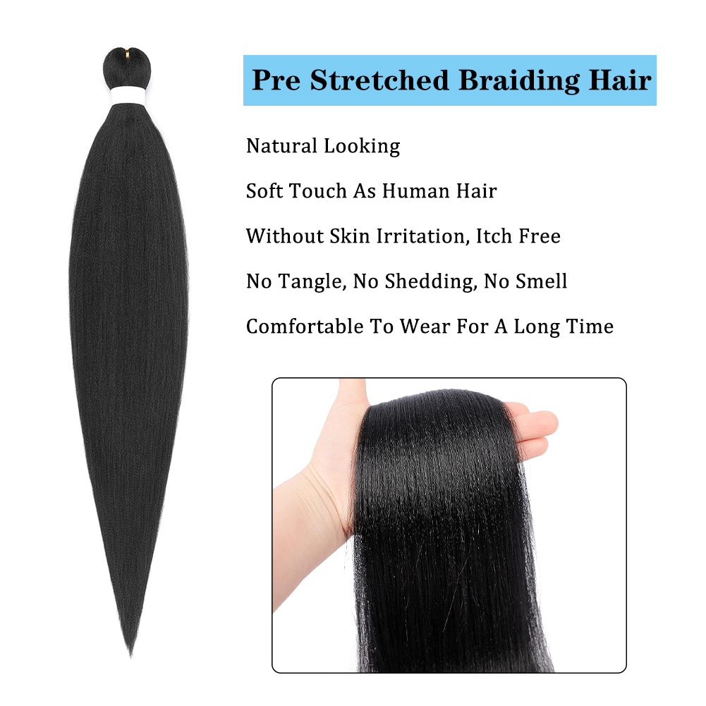 Wholesale Pre Stretched Braiding Hair, Synthetic Braids Hair for Braiding