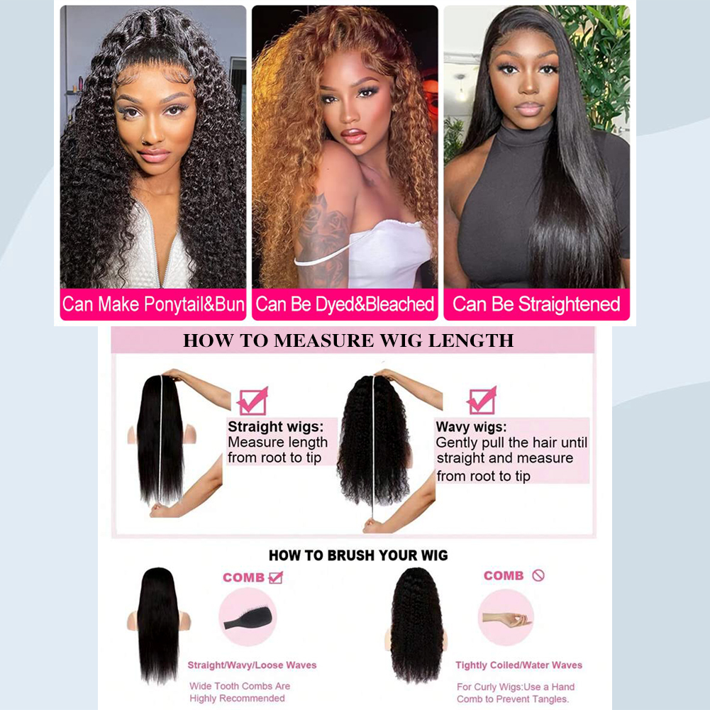 Wholesale & Custom 13×4 Lace Front Long Curly Wig 100% Human Hair Natural Black Deep Wave Wigs