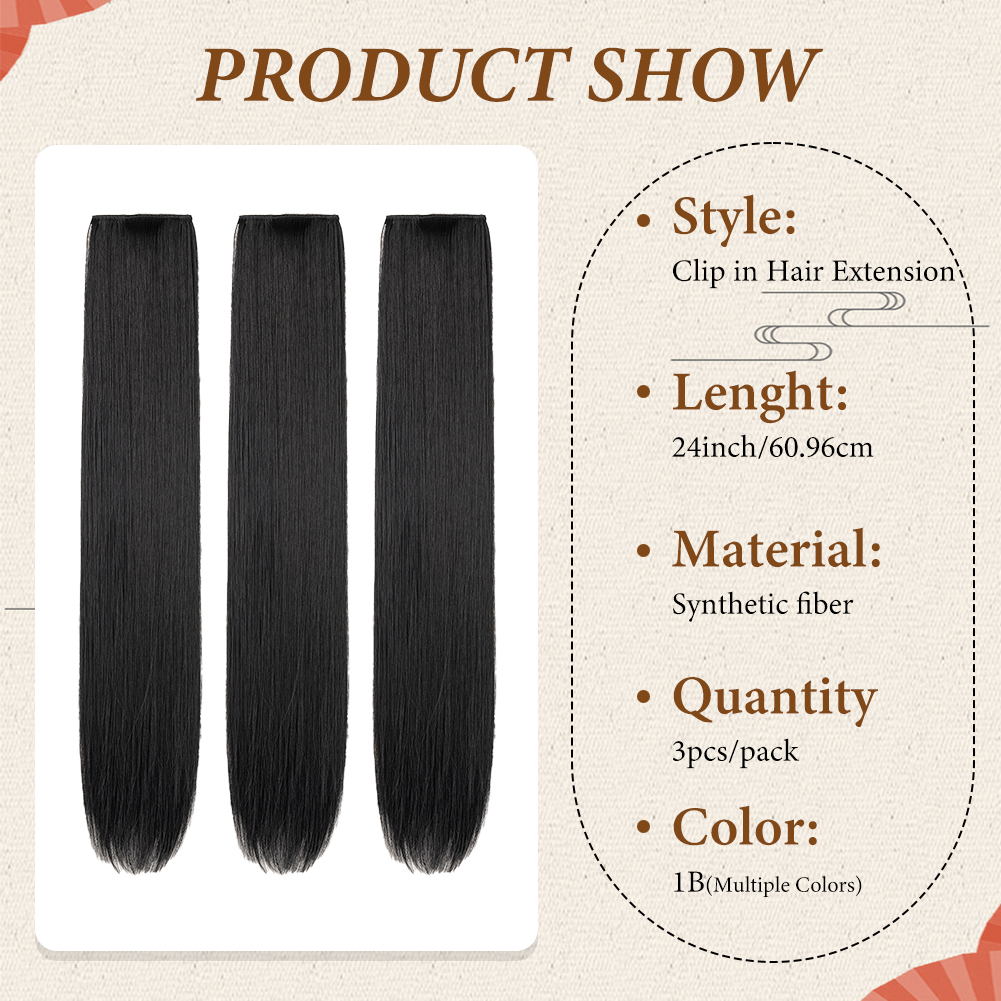 [Copy]Wholesale & Custom 24 Inch Straight Drawstring Ponytail, Silky Synthetic Long Ponytail Hair Extension
