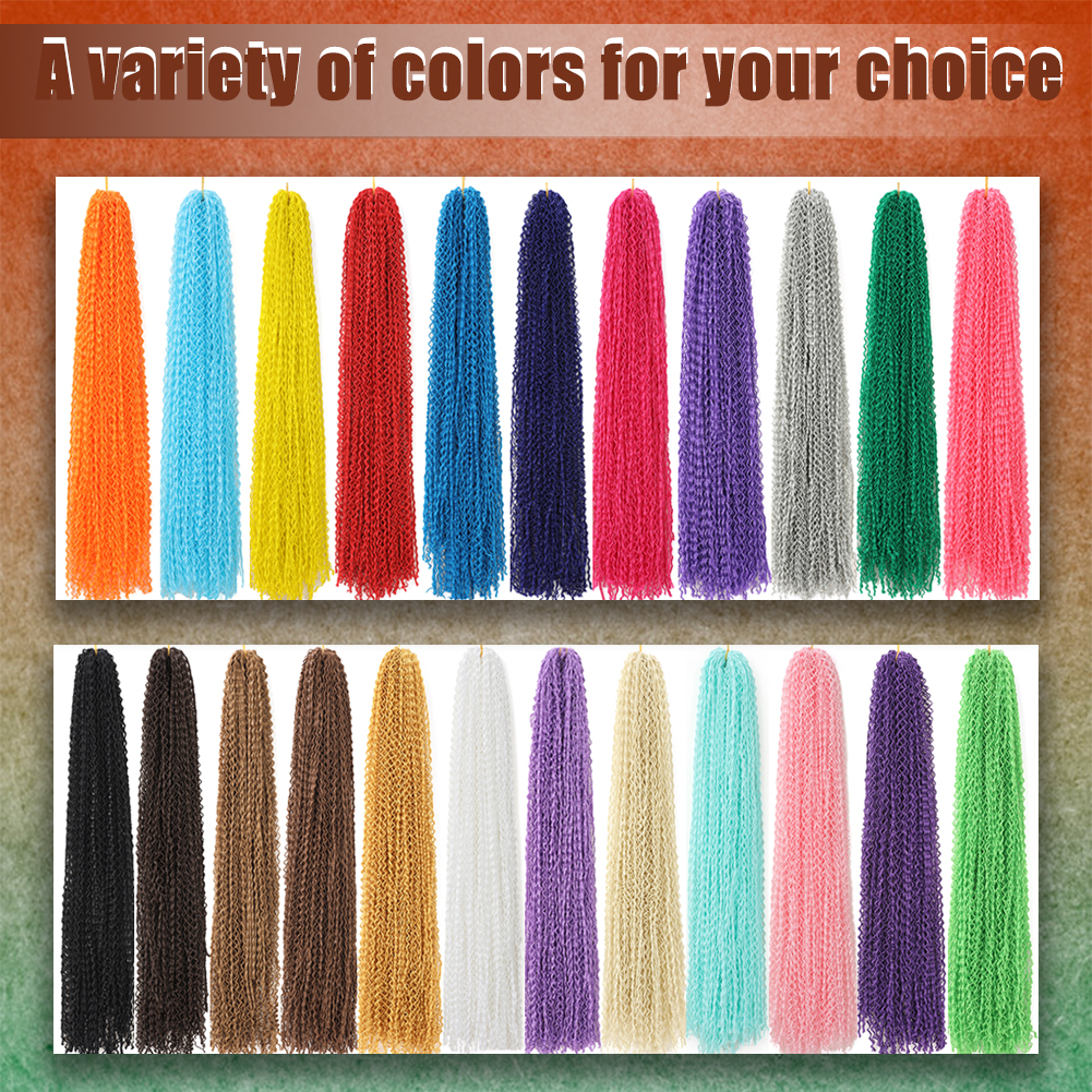 Wholesale & Custom 24 Inch Zizi Braids Crochet Hair, Pre-Looped Synthetic Micro Braiding Hair Extensions