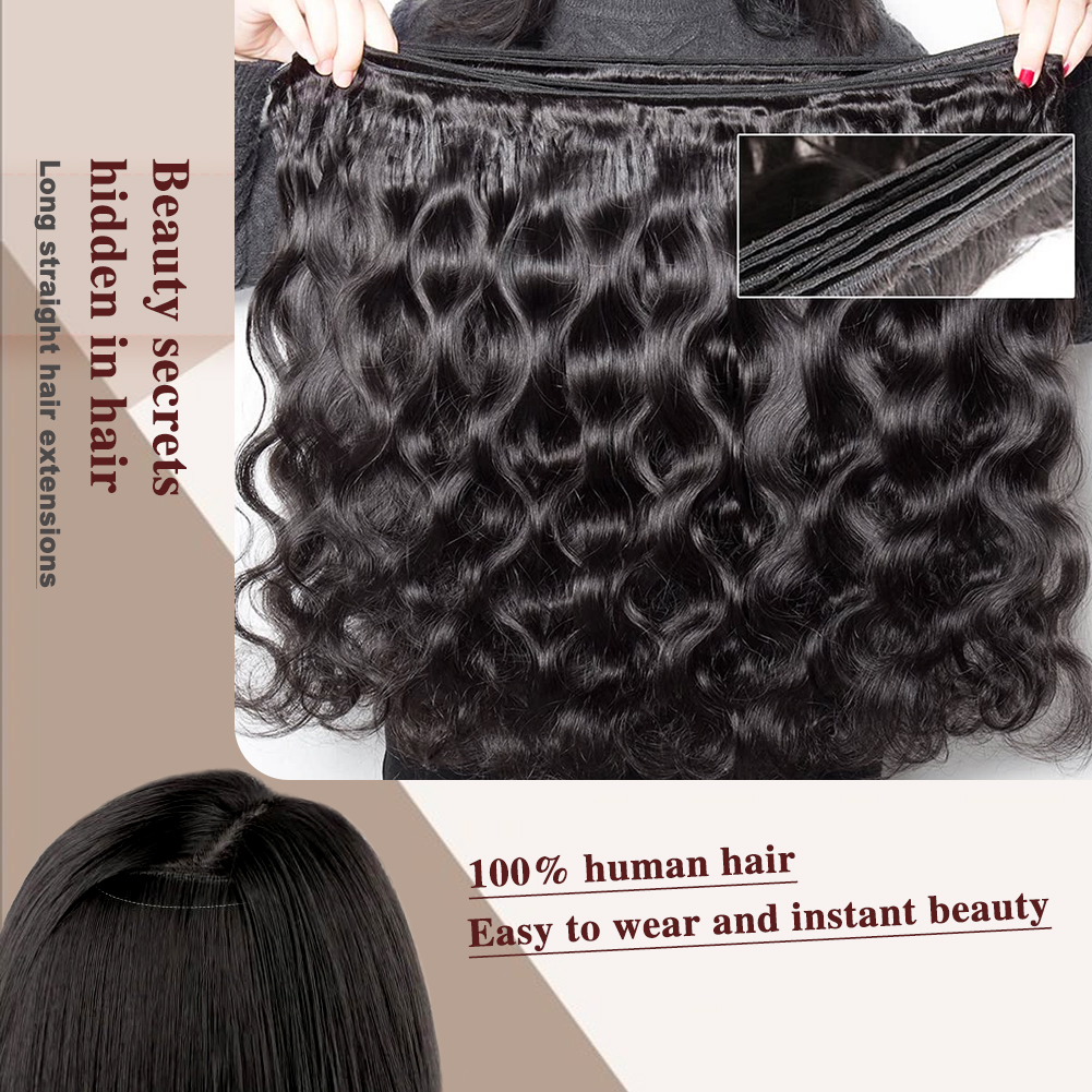 Wholesale & Custom | Long Wave Human Hair Bundles, 100% Virgin Human Hair Long Wave Hair Extensions