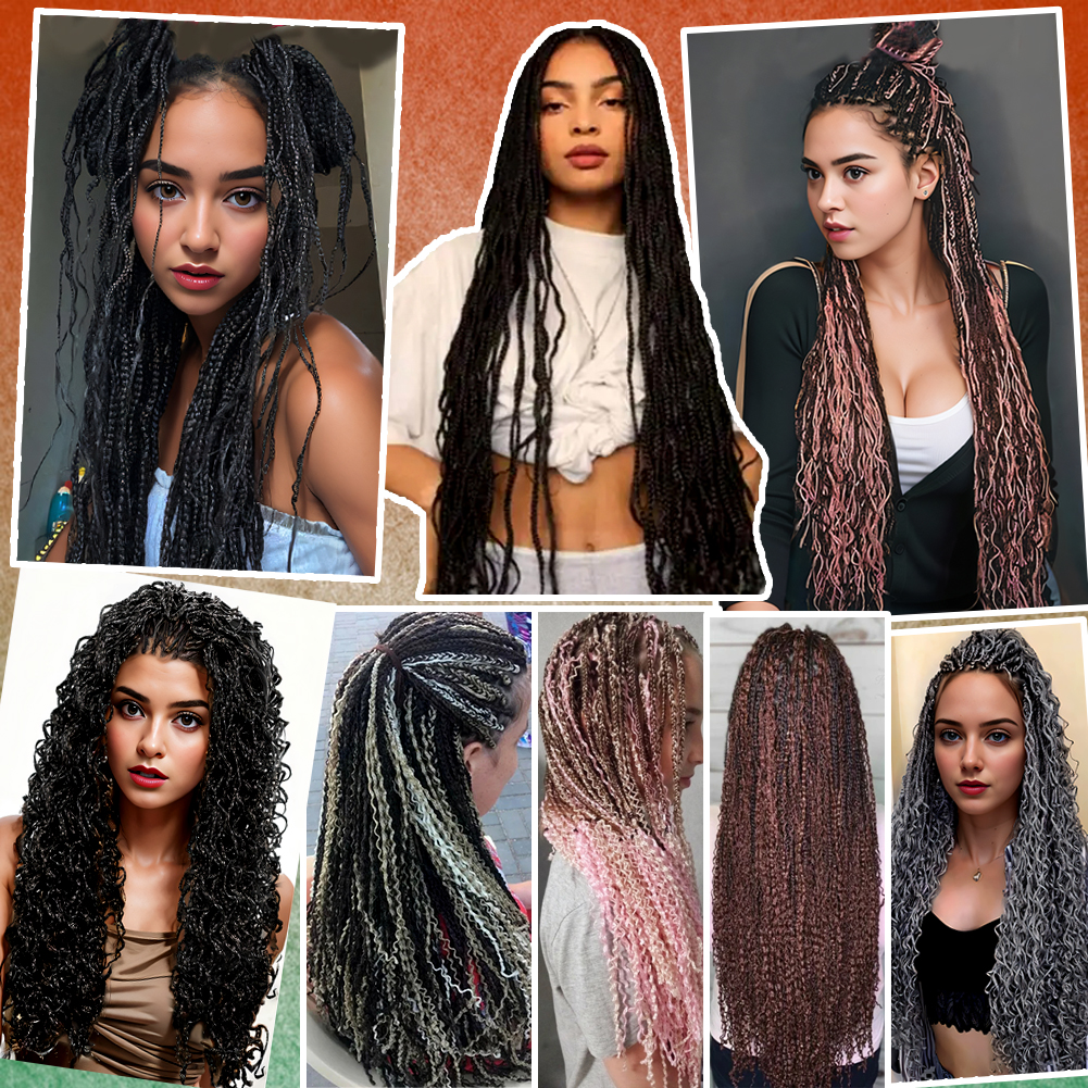 Wholesale & Custom 24 Inch Zizi Braids Crochet Hair, Pre-Looped Synthetic Micro Braiding Hair Extensions
