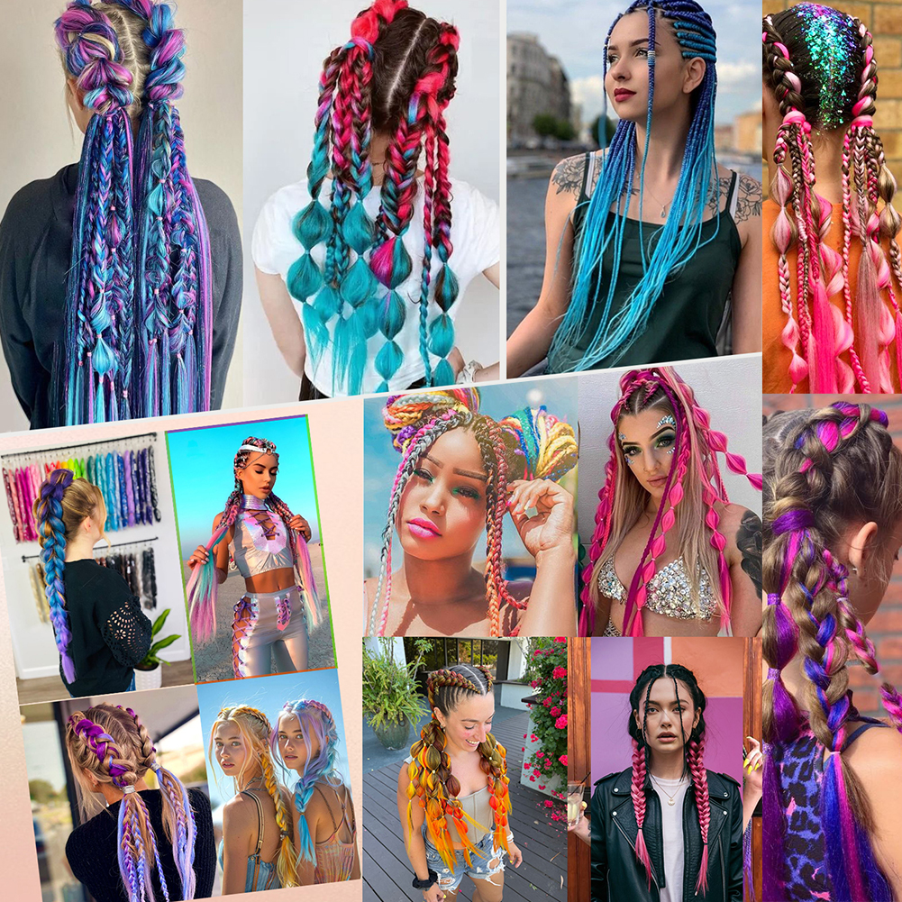 Wholesale & Custom Ombre Jumbo Braiding Hair, 24 Inch Yaki Texture Heat Resistant Synthetic Braiding Hair Extensions