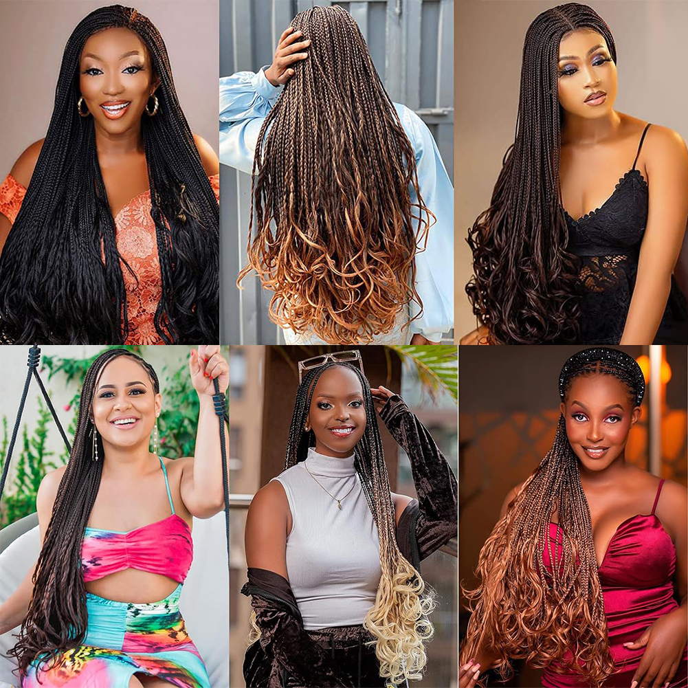 Wholesale & Custom French Curl Braiding Hair, 24 Inch Pre-Looped Synthetic Braiding Hair Extensions with Curly Ends