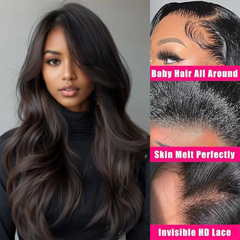 Wholesale 100% Human Hair Body wave 13x4 Lace Front Wig, 180% Density