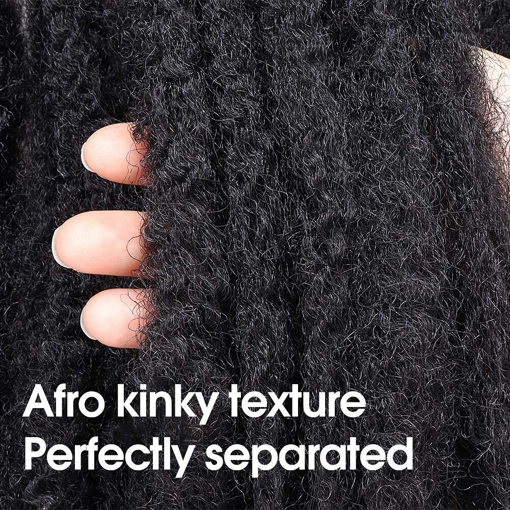 Wholesale & Custom 18 Inch Marley Twist Braiding Hair, Afro Kinky Synthetic Hair for Twists & Braids