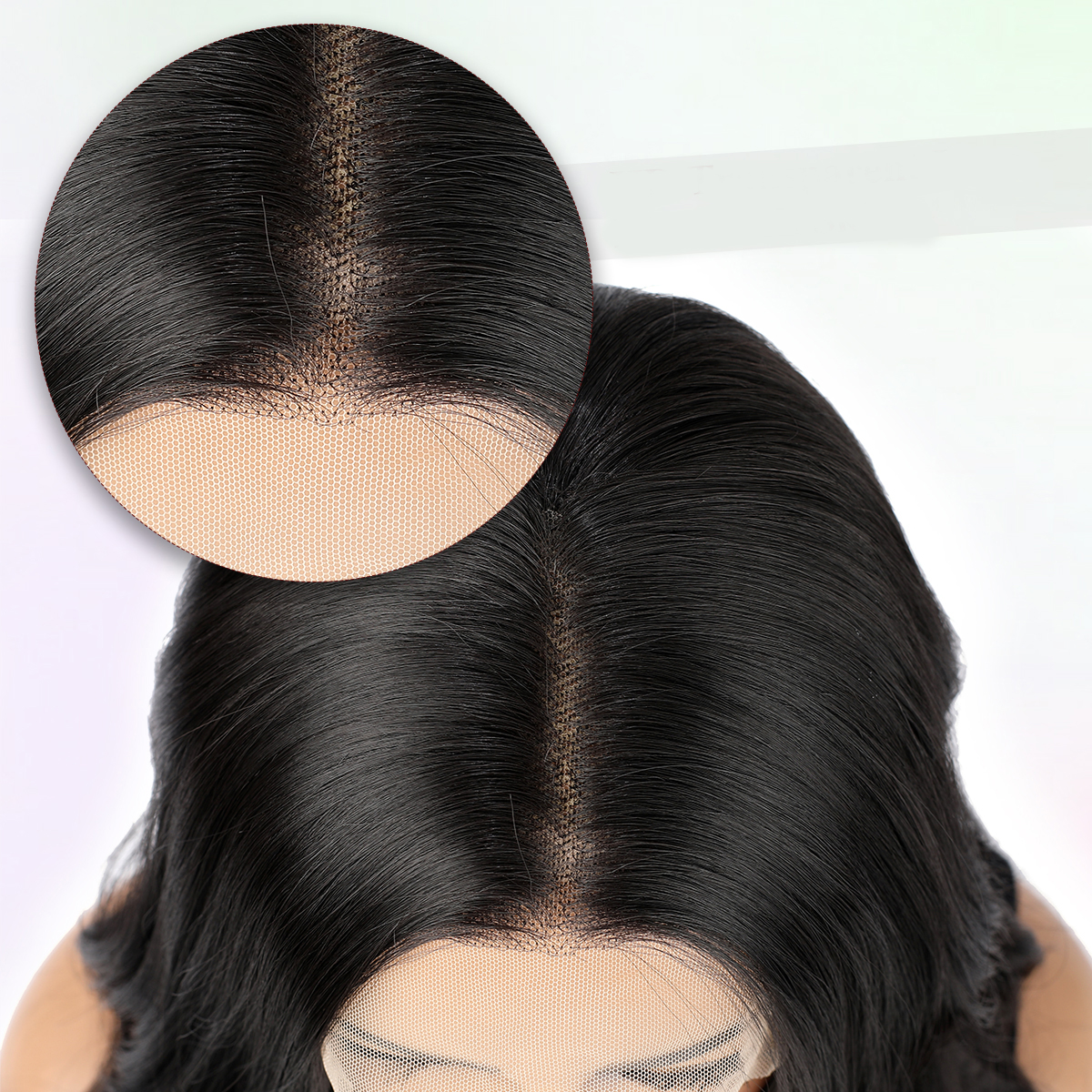 Wholesale & Custom 13x4 HD Lace Front Straight Wig, 26 Inch Long Sleek Synthetic Lace Wig with Natural Hairline